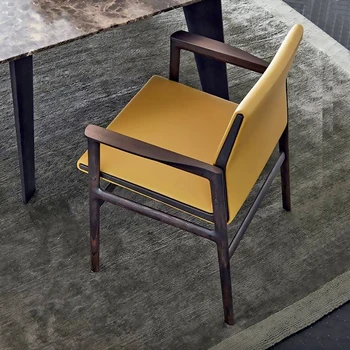 Трапезария стол от масивно дърво в скандинавски стил, Италиански минималистичное стол за ресторант, модерно луксозно обзавеждане, Безплатна доставка