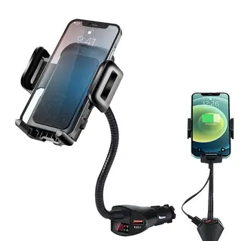 Закопчалка за запалката за телефон, подкрепа зарядно за кола с два USB 3.1 A, или за монтиране, съвместимо зарядно устройство за смартфони Tabacco