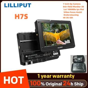 Lilliput H7S 7-Инчов Операционна фотоапарат Dslr Поле монитор 3D Lut 1800 Nit Ips Fhd Видео С поддръжка на фокусиране При настройката на 4K 3G-SDI