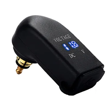 За зарядно устройство за мотоциклет на BMW 4.8 A Двойно USB зарядно устройство за мотоциклет адаптер За DIN-USB конектор Волтметър с USB-зарядно устройство