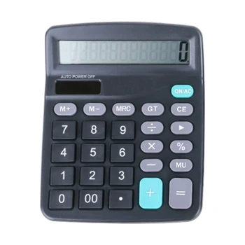 Настолен калкулатор с 12 цифри с батерия + слънчева енергия и чувствителни бутони