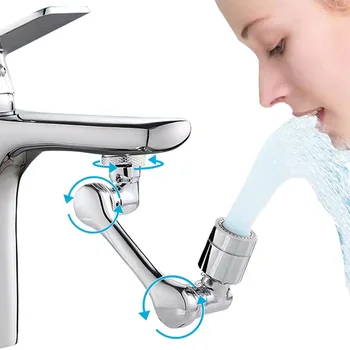 Кран Кран Въртящ се Филтър Постоянен Достъп на 1080 ° Универсален Удължител калник на задно колело Напоителна Вода Спестяване на вода В банята Пластмаса