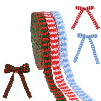 Памучен конец от ръчно изработени панделки за опаковане на подаръци, лента за парти, Шал с Елени и Снеговиком, материал за banta, Коледна украса