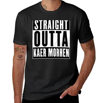 Нова тениска Straight Outta Kaer Morhen, празни тениски, потници в големи размери, графични тениски, спортни ризи за мъже