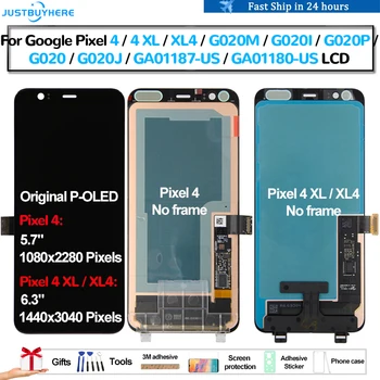 Оригинален P-OLED За Google Pixel 4 4 XL XL4 G020M G020I G020P G020 Pantalla LCD дисплей със сензорен панел и Цифров Преобразувател на Екрана В Събирането на