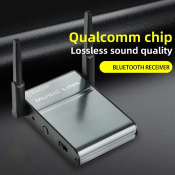 Аудиоприемник aptX Bluetooth, AUX вход RCA, стереозвук CD-качество, Hi-Fi, музика без загуба, безжичен адаптер Qualcomm