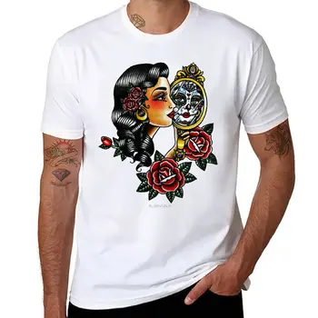 Новата женска тениска с отражение на главата, къса тениска, тениски големи размери, бързосъхнеща риза, мъжки ризи с графичен дизайн, големи и по-висока
