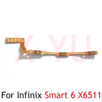 10 Бр. За Infinix Smart 4x653/Smart 5x657/Smart 6x6511 Превключвател за Включване Изключване Страничен бутон за Регулиране на силата на звука Гъвкав Кабел