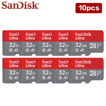 10 бр./лот Оригинална Карта памет SanDisk 32 GB 64 GB 128 GB Скорост на четене до 120 МБ/с. Карта на Ultra Micro SD Class10 A1 UHS-I U1 TF Card