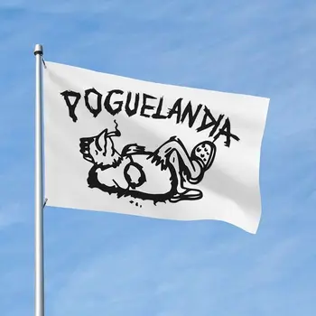 Флаг Погуэландии Външни Банки Подножието Знамена За Стенни Декорации Спални хол На открито Банер В закрито Месингови Втулки