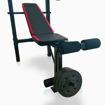 Регулируема стандартна комбинирана пейка за претегляне с поставка и удлинителем за краката с тегло 90 кг. Набор от винил kettlebells