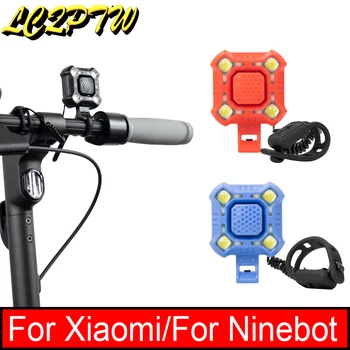Осветление рожка електрически скутер 2 В 1, клаксон 140 db, фарове, Водоустойчив зареждане чрез USB, нощен езда за Xiaomi M365 Pro за Ninebot
