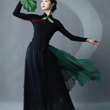 2023 традиционен китайски танц костюм винтажное рокля ципао + комплект панталони женски елегантен с костюм източното рокля ципао