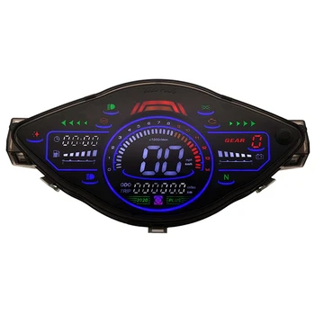 2X Универсален Мотоциклет LCD за измерване на скоростта, дигитален Километраж, Оборотомер, датчик за 1,2,4 турбо