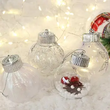 Набор от пластмасови коледни топки Пламнал карирани Коледна топка Комплект от 9 Небьющихся блестящи пяна дъски украса за Коледната елха Декор Празник