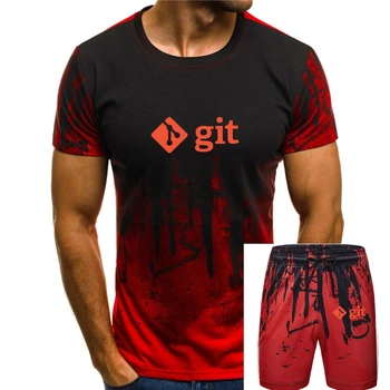 Тениска Github, Тениска с логото на Git Red, Тениска с графичен дизайн с къс ръкав, Тениска от 100 памук 5x Beach Сладко Man тениска