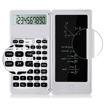 Преносим калкулатор с LCD екран 6,5-Инчов таблет за писане, Сгъваема научен калкулатор, таблет, дигитален бележник за рисуване с писалка