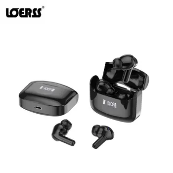 LOERSS TWS Безжични Слушалки Bluetooth 5.3 Стерео Слушалки с Шумопотискане Водоустойчиви Спортни Слушалки с Микрофон и Цифров Дисплей