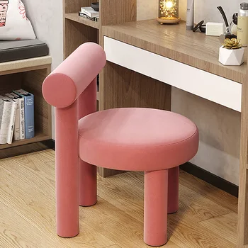 Креативен Трапезария стол на Скандинавския Дизайнер, Розов Грим, Отлична Кафе стол, Уникално Ожидающее Сила, Достъпни украса