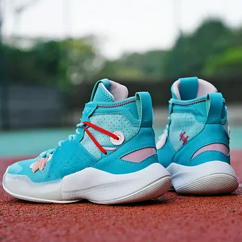 Нови баскетболни обувки с висок берцем за мъже, дишащи спортни обувки големи размери, мъжки улични баскетболни спортни маратонки