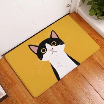 Подложка за входната врата Kawaii Welcome, с изображение на животно котка, Килими за баня, Кухня, Изтривалка, Подложка за секс с котка за хол