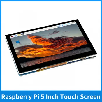 Raspberry Pi 5-Инчов Сензорен екран, 800x480 Капацитивен Дисплей Интерфейс DSI 5 Точки Сензорен Екран за Raspberry Pi 4B 3Б + 3Б 2B B +