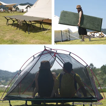Лека туристическа палатка се предлага с чанта за съхранение, 2-Слойная палатка-мида, външен сенник за предпазване от вода, водоустойчив детайли