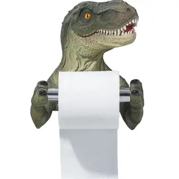 Стенен държач за тоалетна хартия с модел на динозавър, стойка за ролка за тоалетна хартия в банята