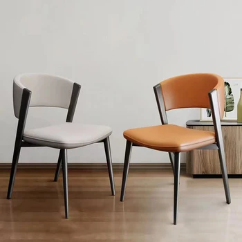 Италиански Луксозен стол за Хранене, минималистичен Дизайнерски стол с облегалка от висок клас, Скандинавски ресторант, Модерни мебели Muebles за дома WKDC