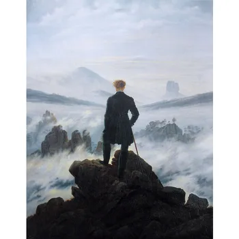 Скитник над морето от мъгла, картини Каспара Давид Фридрих, Ръчно рисувани репродукции на известни картини, арт декора на стените