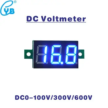 3 Тел dc 0-100 В 300 На 600 led Цифров Волтметър Измерване на напрежение Монитор Тестер Източник на Захранване dc 3.3v-30 led Дисплей със синьо Модел