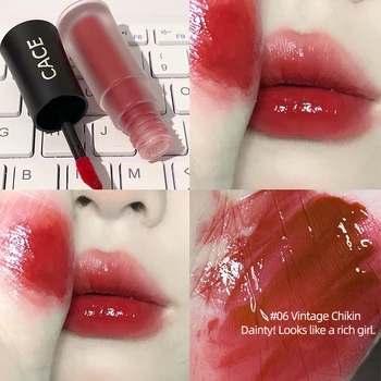 Jelly блясък за устни, устойчива Секси червена глазура за устни, цвят и хидратиращи червила, огледален оттенък вода за устни, Корейски козметични грим за устни