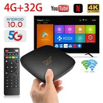 2022 Нов Smart TV Box D9 Android 10,0 Телеприставка 2,4 G 5G WIFI 905 Основната 4K HD 4 GB + 32 GB Видео мултимедиен плейър за Домашно Кино TV Box