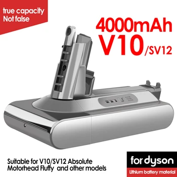 Батерия за прахосмукачка Дайсън V8 V7 SV10 5000 ма 21,6 за пълно почистване/космати/животни и сменяеми литиево-йонна батерия с капацитет 4,0 ма