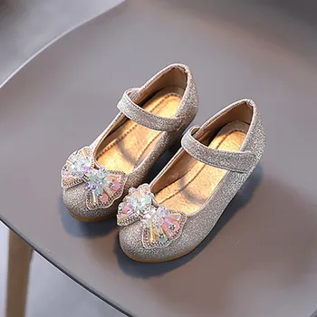 Детски Обувки на принцесата с пайети и цветове за момичета на ниски токчета, които задължително трябва да бъдат вашата малка принцеса (2-8 години), Детски кожени обувки