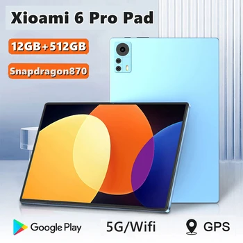 Оригиналната Глобалната версия на таблета Pad 6 Pro Android 12 2023 12 GB оперативна памет 512 ГБ ROM, Таблети Snapdragon 870 КОМПЮТЪР с две SIM-карти, 5G WIFI Tab