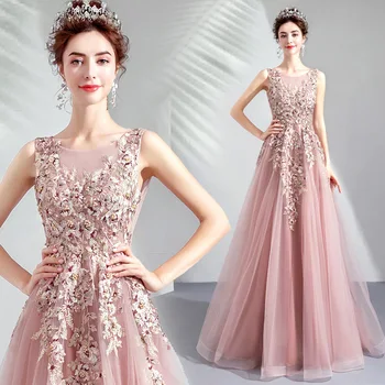 Елегантна Секси Бална рокля за Бала Galely Дължина Макси 2023, Ново Розова Сватбена рокля За Булката Рокля за Сватбения тост, Вечеря