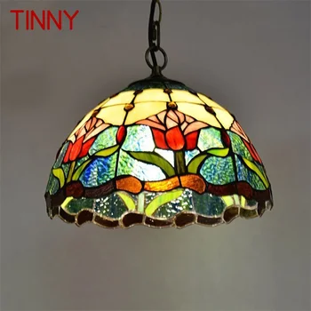 Окачен лампа TINNY Тифани, led лампа, модерни цветни осветителни тела за украса на дома трапезария