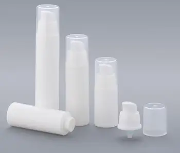 15 мл 30 мл 50 мл Бяло празни пластмасови контейнери за проби козметика за шампоан, емулсия, лосион, бутилки с безвоздушным помпа SN1529