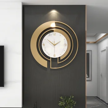 Часовници стенни часовници дневна, модерно декорация на дома, лесен вход творчески художествени стенни часовници украса
