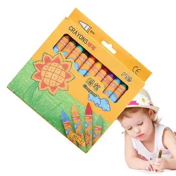 24 Цветни Цветни Молив За Деца, Набор от Различни Цветове, Екологично Чисти Цветни Моливи, Без мирис За създаване на Графити, За Подарък
