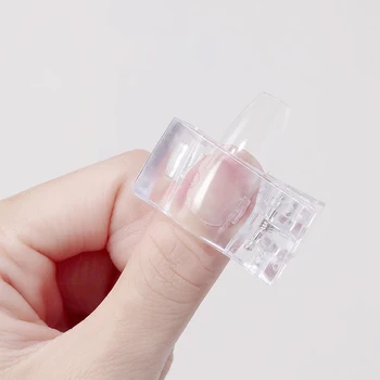 2 елемента Акрил UV-скоба за нокти, Прозрачен Гел Лак, Строителни Уши, Щипки За удължаване на нокти, Набор от инструменти за Маникюр, Набор от инструменти за изграждане на нокти