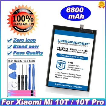 LOSONCOER 6800 mah BM53 Батерия за Xiaomi Mi 10T/10T Pro 5G Батерия