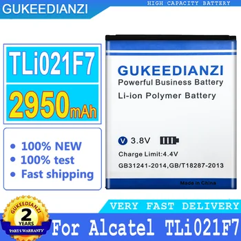Най-новото производство на Преносимото Батерия GUKEEDIANZI 2950 mah за Alcatel TLi021F7, Батерии Голяма Мощност Bateria 