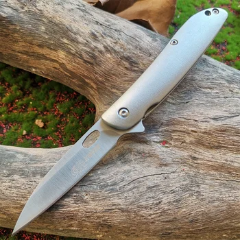 Сгъваем нож за оцеляване с алуминиева дръжка - открит ловен инструмент за самозащита и джобен нож за рязане на плодове