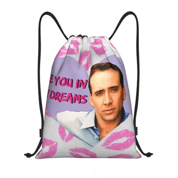 Обичай раница Nicolas Cage на съвсем малък, чанти за жени, мъже, Лека спортна раница за фитнес, чанти за пазаруване