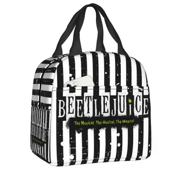 Beetlejuice Музикална чанта за обяд от Филм на ужасите на Тим Бъртън, Разменени термоизолированный обяд-бокс за училище, работа, пакети за пикник