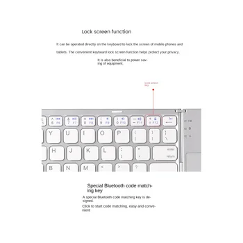 Преносим мини-трехстворчатая Bluetooth клавиатура Безжична сгъваема тъчпад за IOS, Android, Windows Tablet Черен