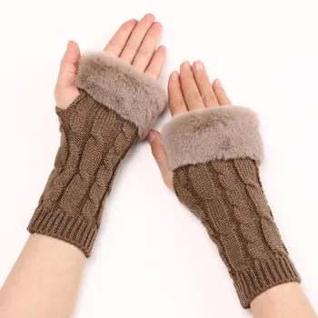 Дамски топлинни ръкавици Топли ръкавици Ветроупорен Разтеглив Черни ръкавици за изпращане на текстови съобщения Дамски ръкавици на топла подплата Топли улични ръкавици с топъл