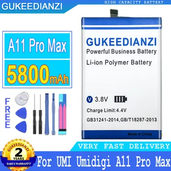 5800 mah Батерия GUKEEDIANZI за мобилен телефон UMI Umidigi A11Pro Max A11 Pro Max Голяма мощност Bateria